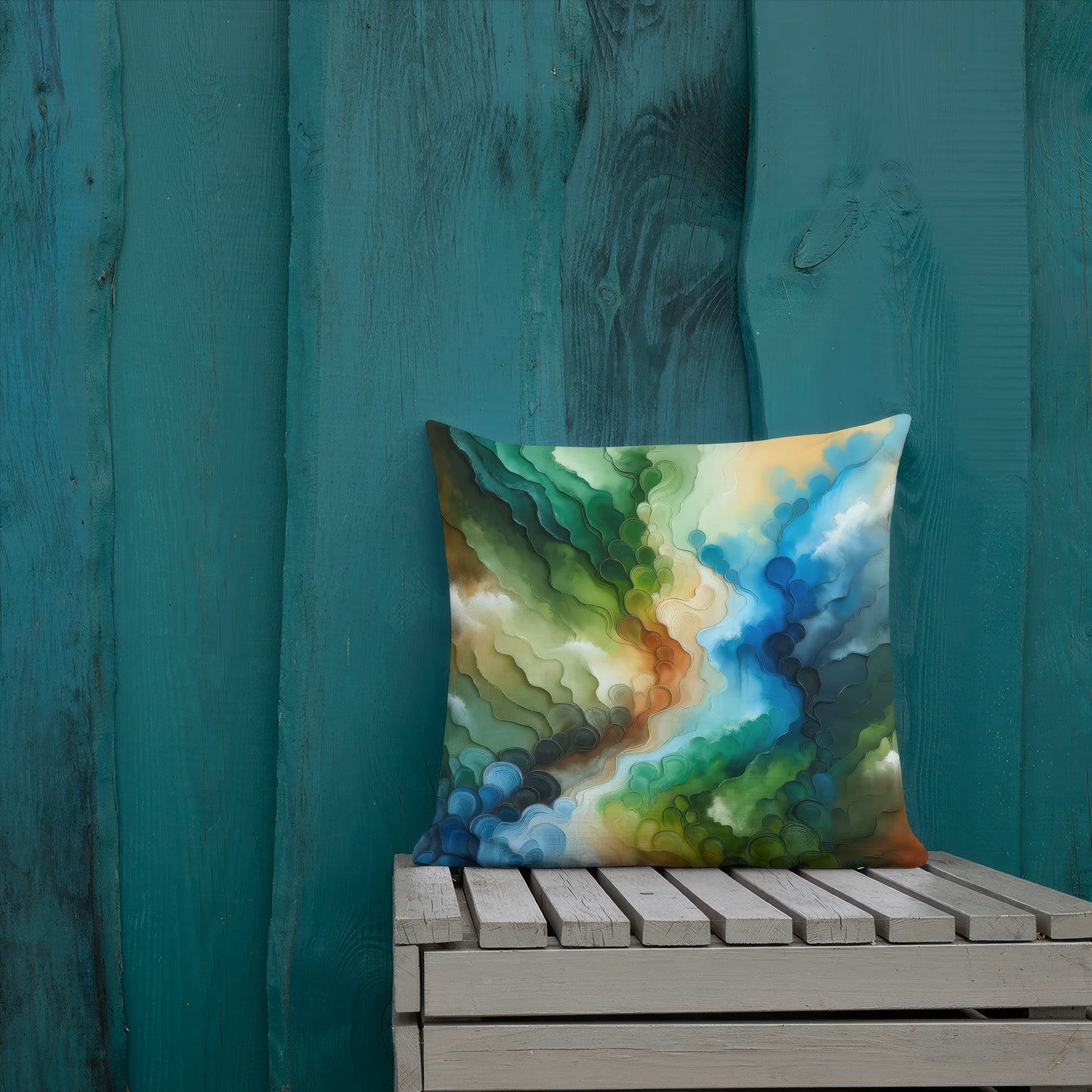 Abstract Art Pillow: Evolving Essence