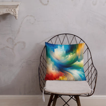 Abstract Art Pillow: Synthesized Spectrum