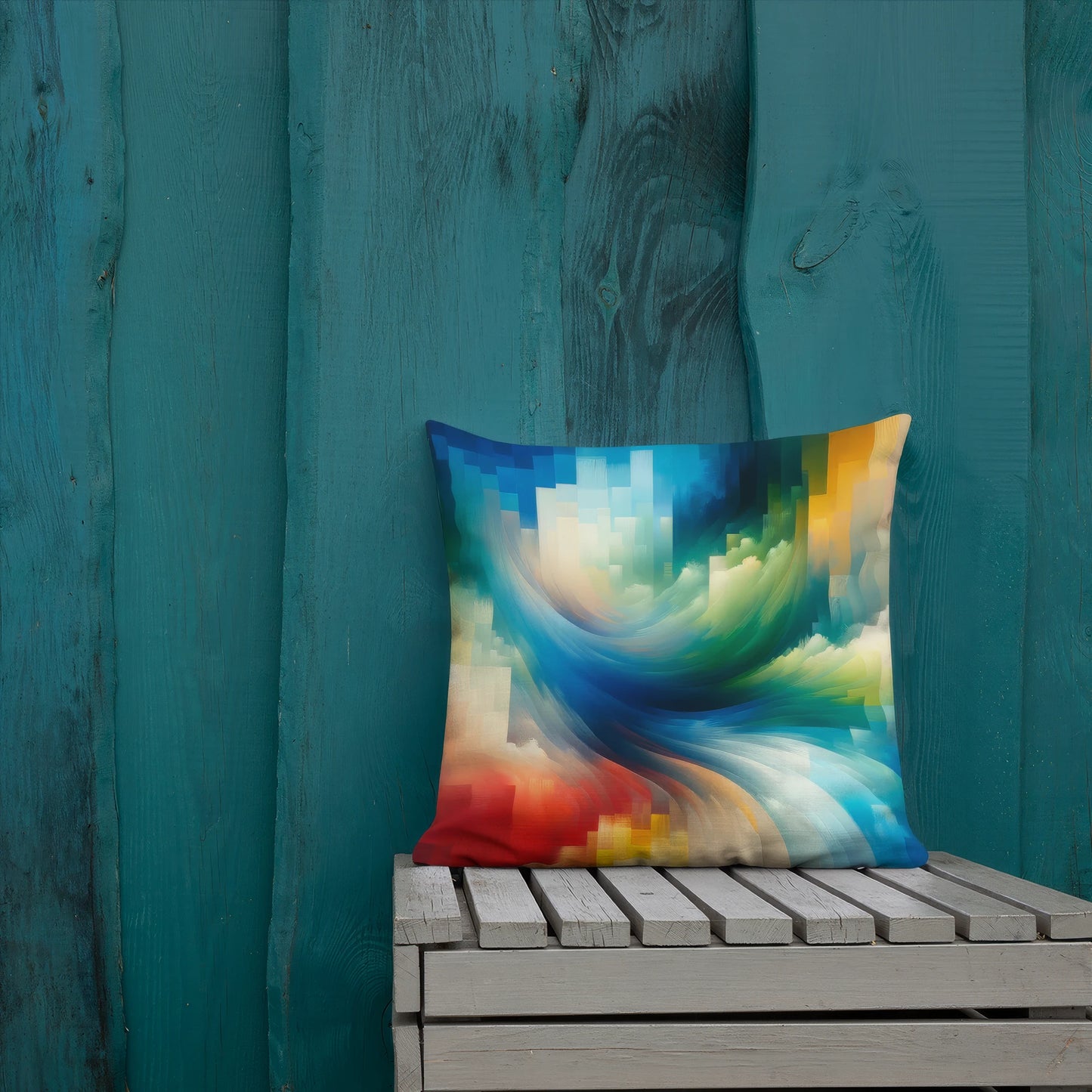 Abstract Art Pillow: Synthesized Spectrum