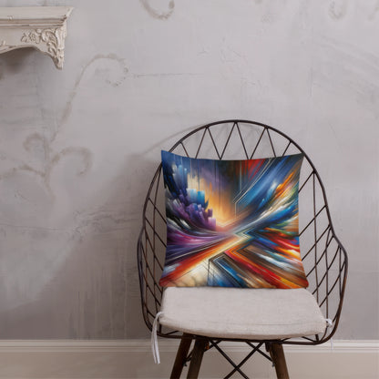 Abstract Art Pillow: Foresight's Canvas