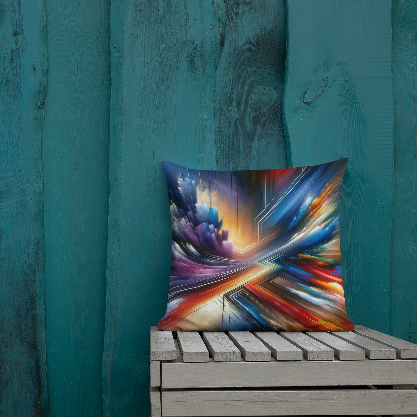 Abstract Art Pillow: Foresight's Canvas