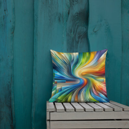 Abstract Art Pillow: Evolutive Spectrum