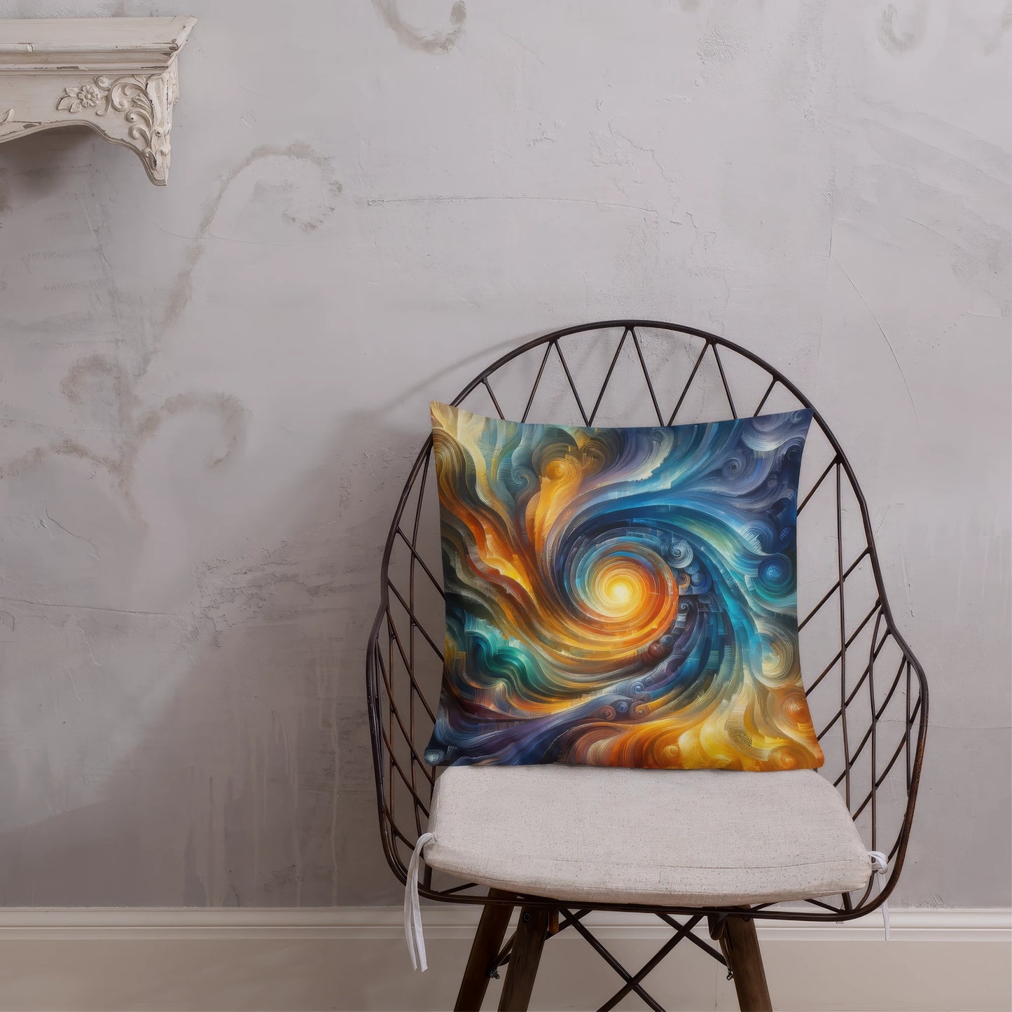 Abstract Art Pillow: Convergence of Consciousness