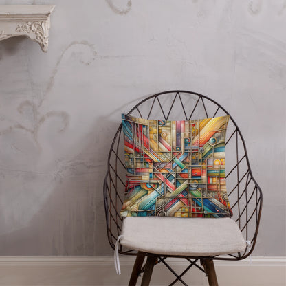 Abstract Art Pillow: The Connected Tapestry