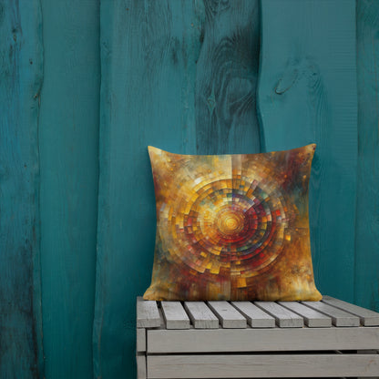 Abstract Art Pillow: Echoes of Gratitude