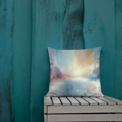 Abstract Art Pillow: Thankful Whispers