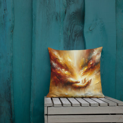 Abstract Art Pillow: Gratitude's Embrace