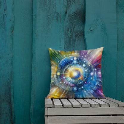 Abstract Art Pillow: Echoes of Eternity