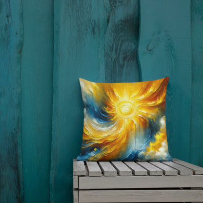 Abstract Art Pillow: Illuminated Purpose