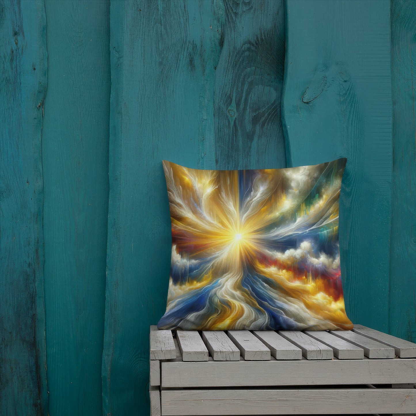 Abstract Art Pillow: Luminous Legacy