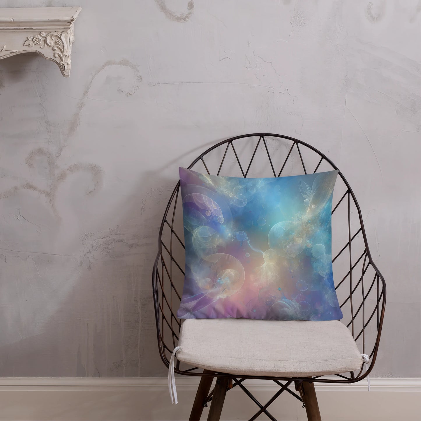 Abstract Art Pillow: Ethereal Legacy