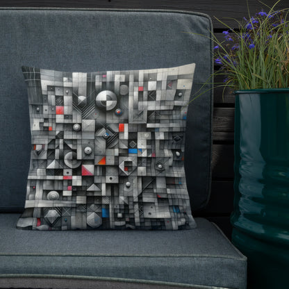Abstract Art Pillow: Analytical Array