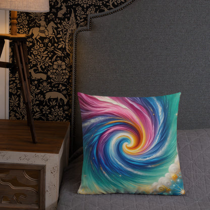 Abstract Art Pillow: Harmonic Hues