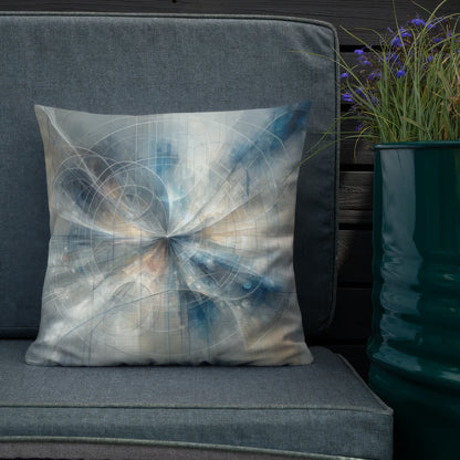 Abstract Art Pillow: Contemplative Convergence