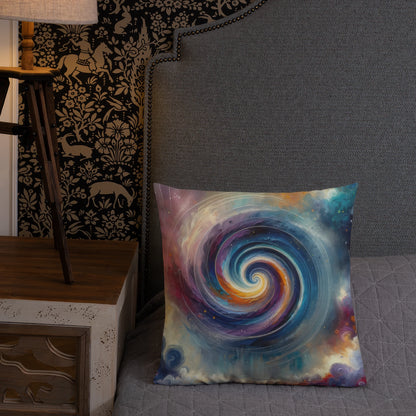 Abstract Art Pillow: Harmonic Symphony