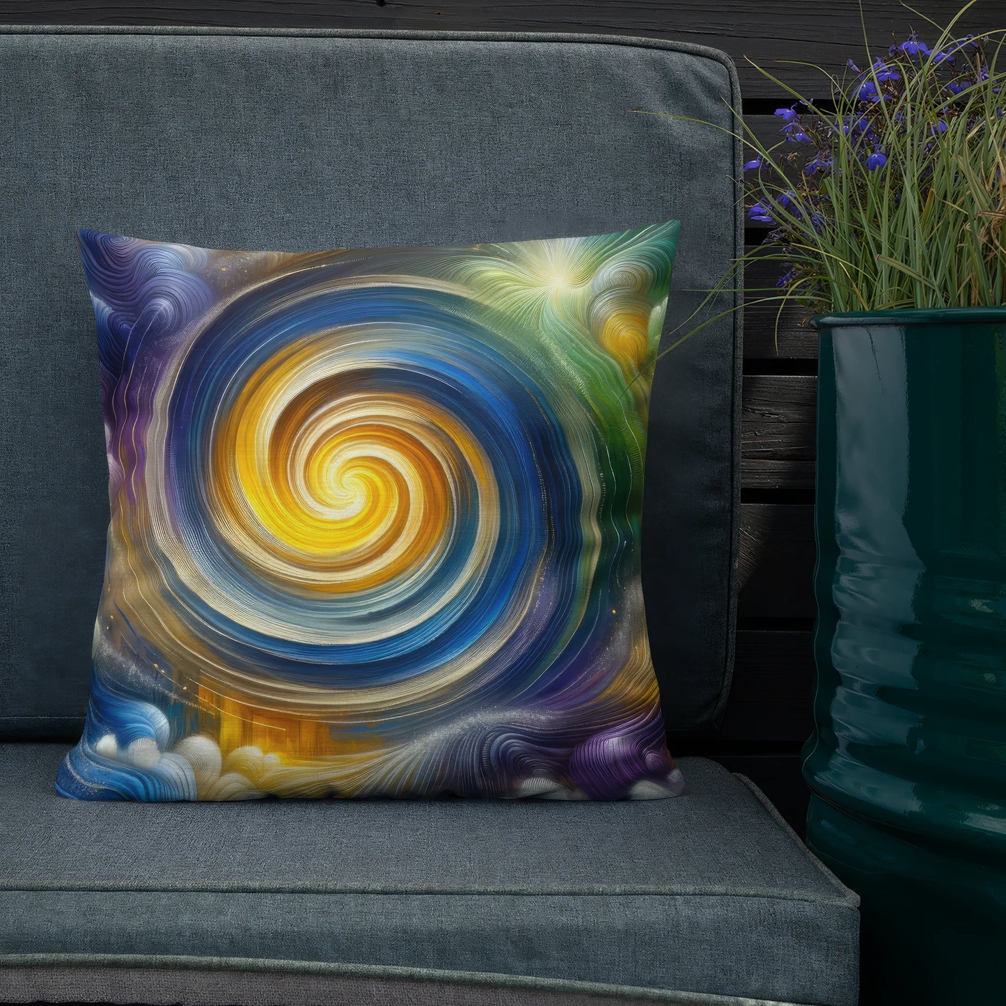 Abstract Art Pillow: Illuminated Integration