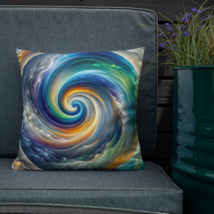 Abstract Art Pillow: Evolving Reflections