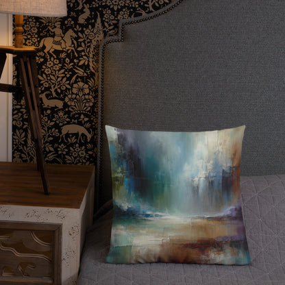 Abstract Art Pillow: Visionary Vistas