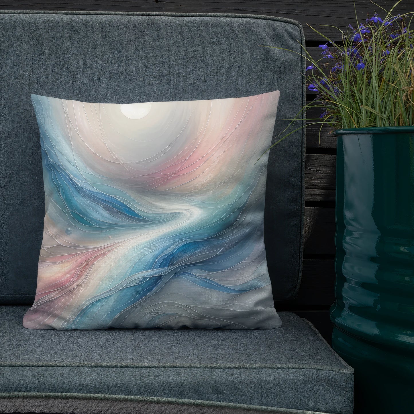 Abstract Art Pillow: Compassionate Currents