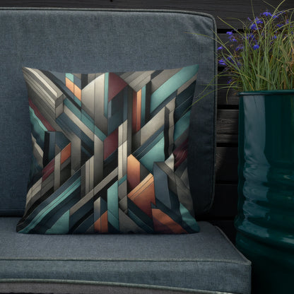 Abstract Art Pillow: Strategic Dimensions