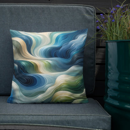 Abstract Art Pillow: Responsive Echo