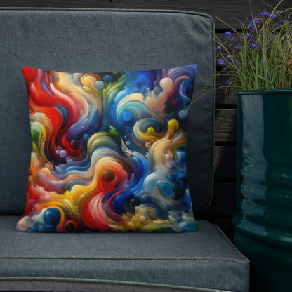 Abstract Art Pillow: Dynamic Flux