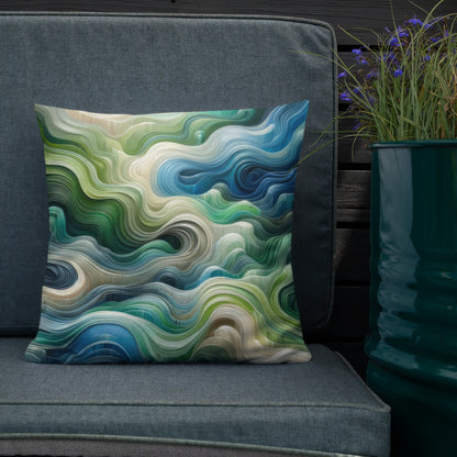 Abstract Art Pillow: Progressive Currents