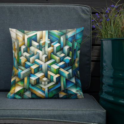 Abstract Art Pillow: Harmony in Complexity