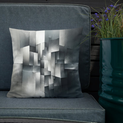 Abstract Art Pillow: Reflective Journey
