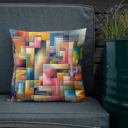 Abstract Art Pillow: Harmony in Diversity