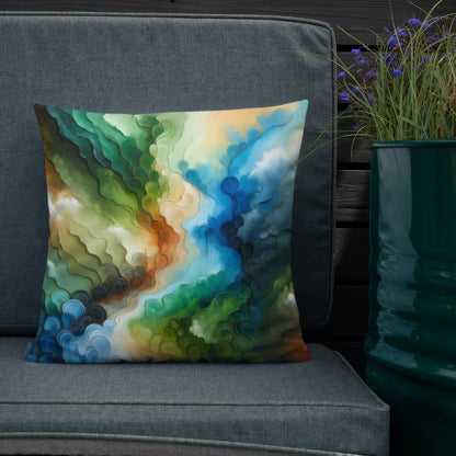 Abstract Art Pillow: Evolving Essence