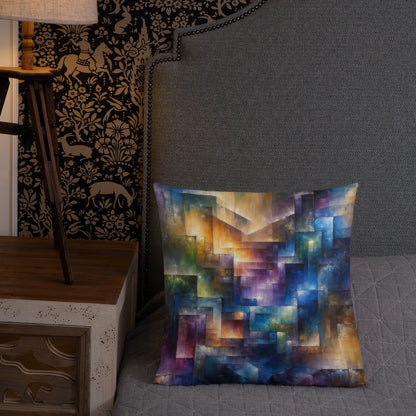 Abstract Art Pillow: Depth of Perception