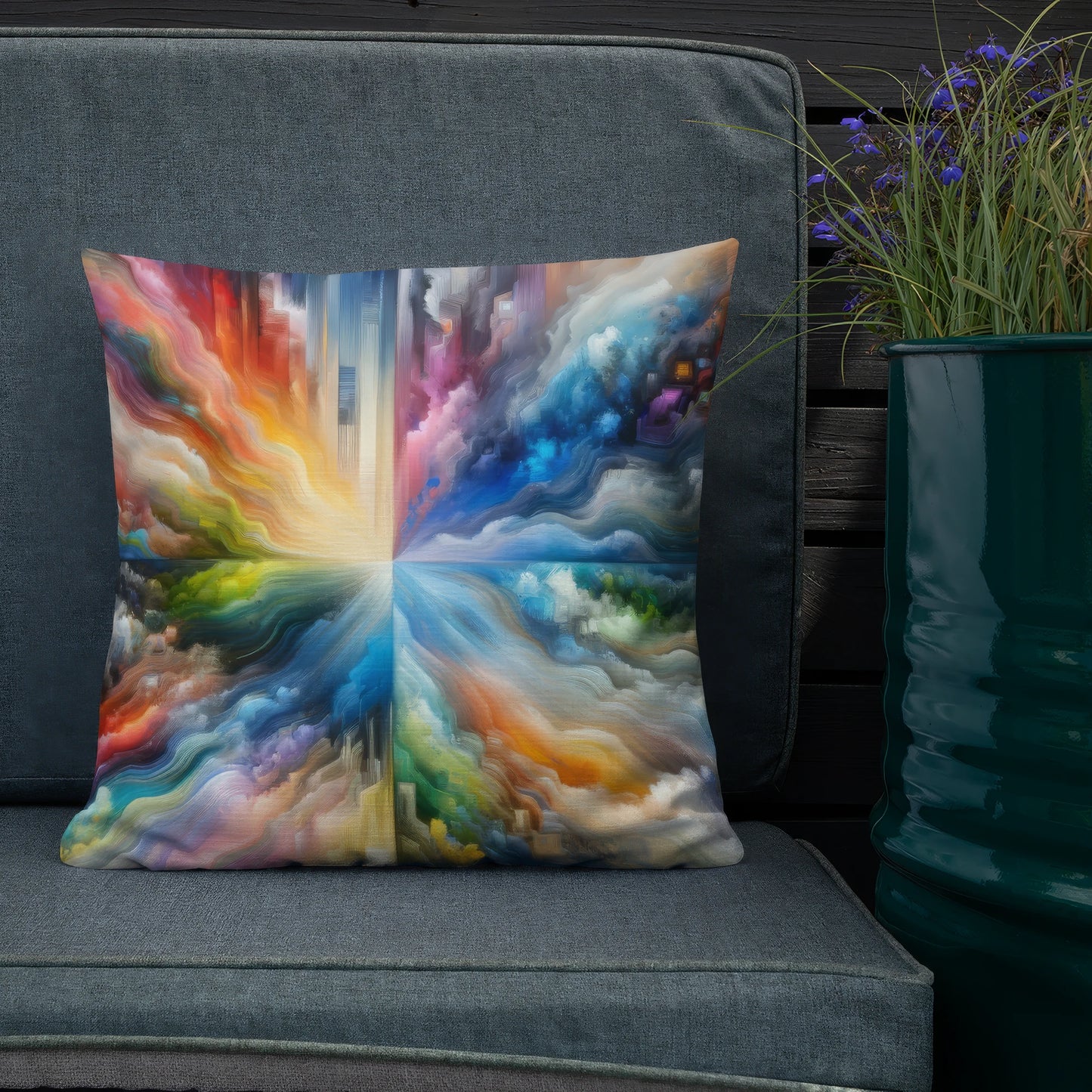 Abstract Art Pillow: Infinite Potential