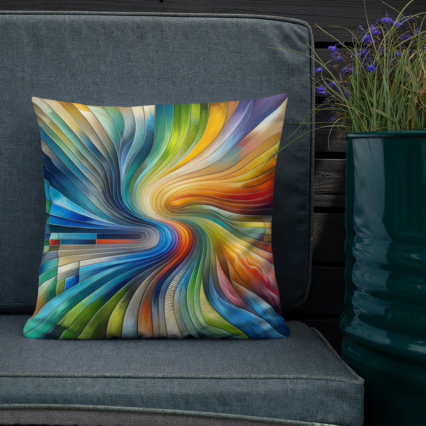 Abstract Art Pillow: Evolutive Spectrum