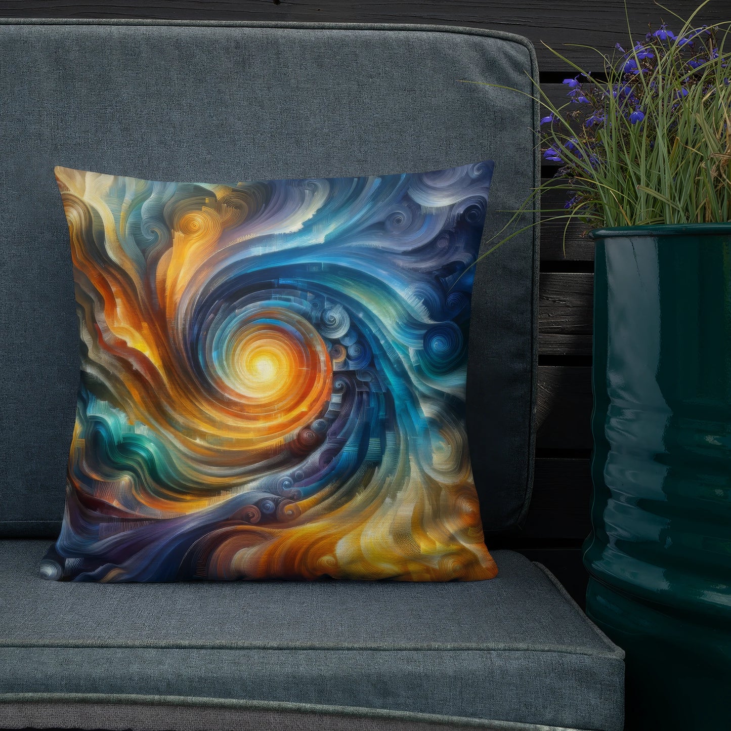 Abstract Art Pillow: Convergence of Consciousness