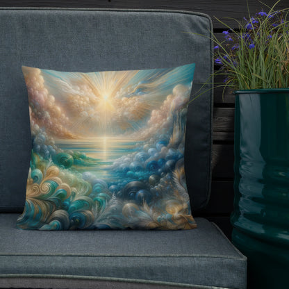 Abstract Art Pillow: Detailed Dreamscape