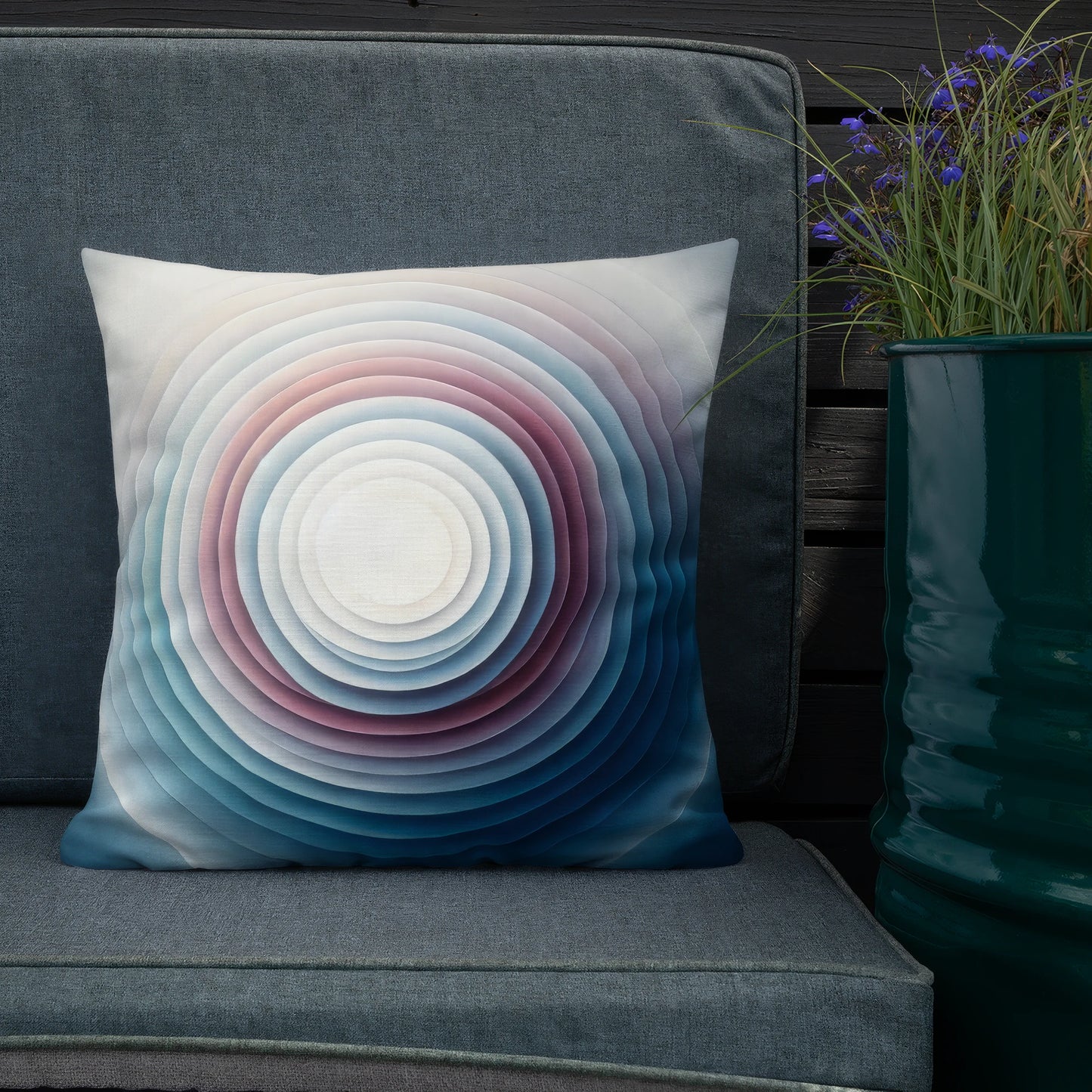 Abstract Art Pillow: Echoes of Emergence