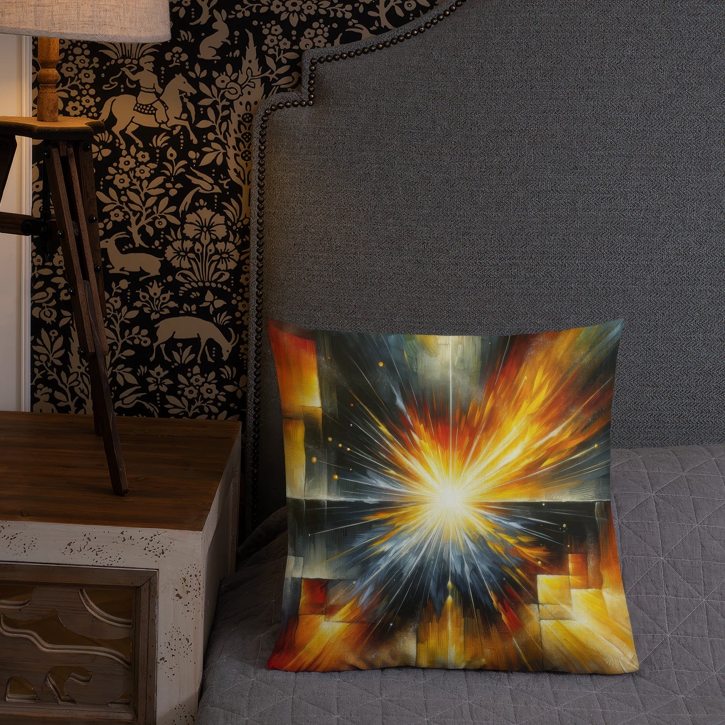 Abstract Art Pillow: Resolute Radiance