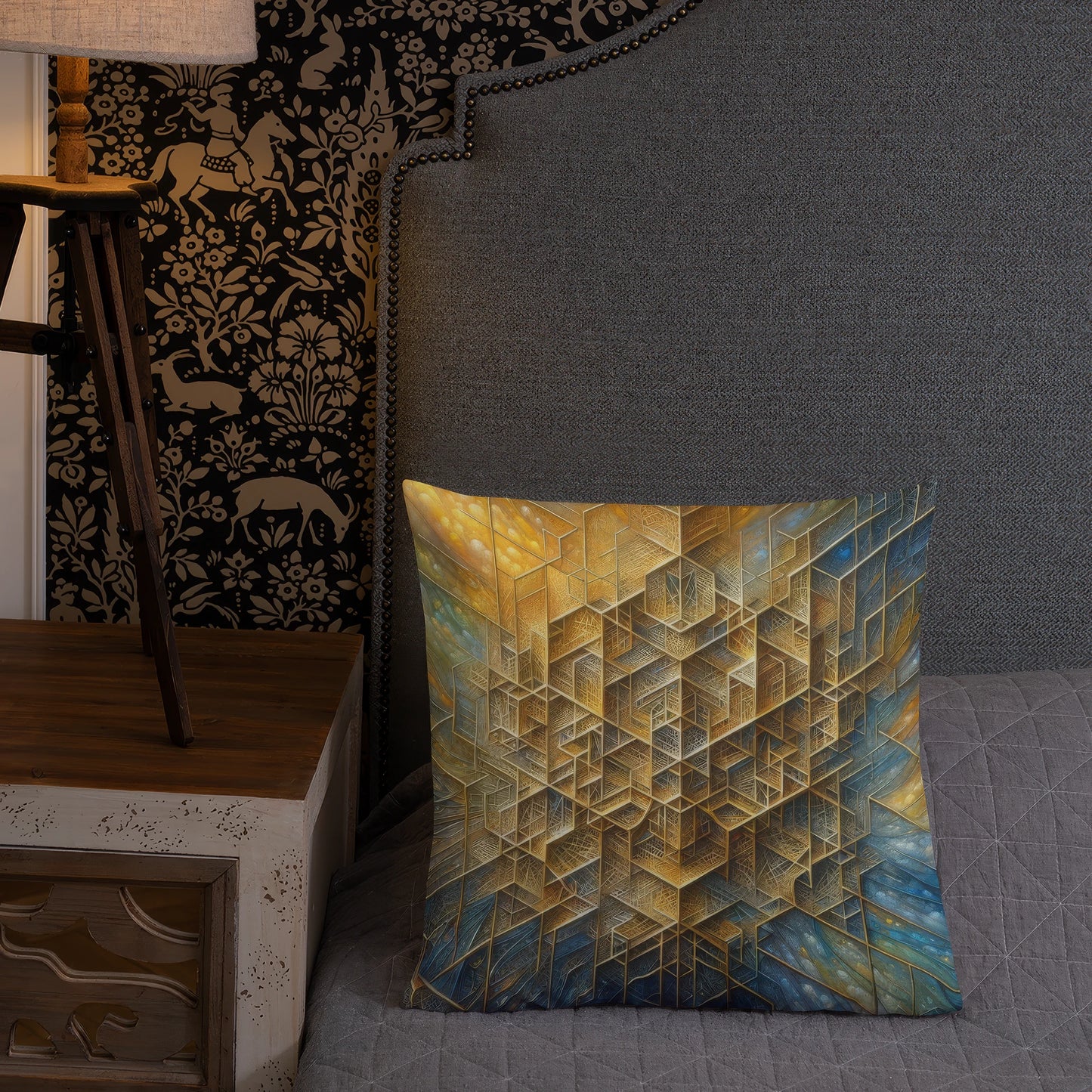 Abstract Art Pillow: Legacy's Lattice