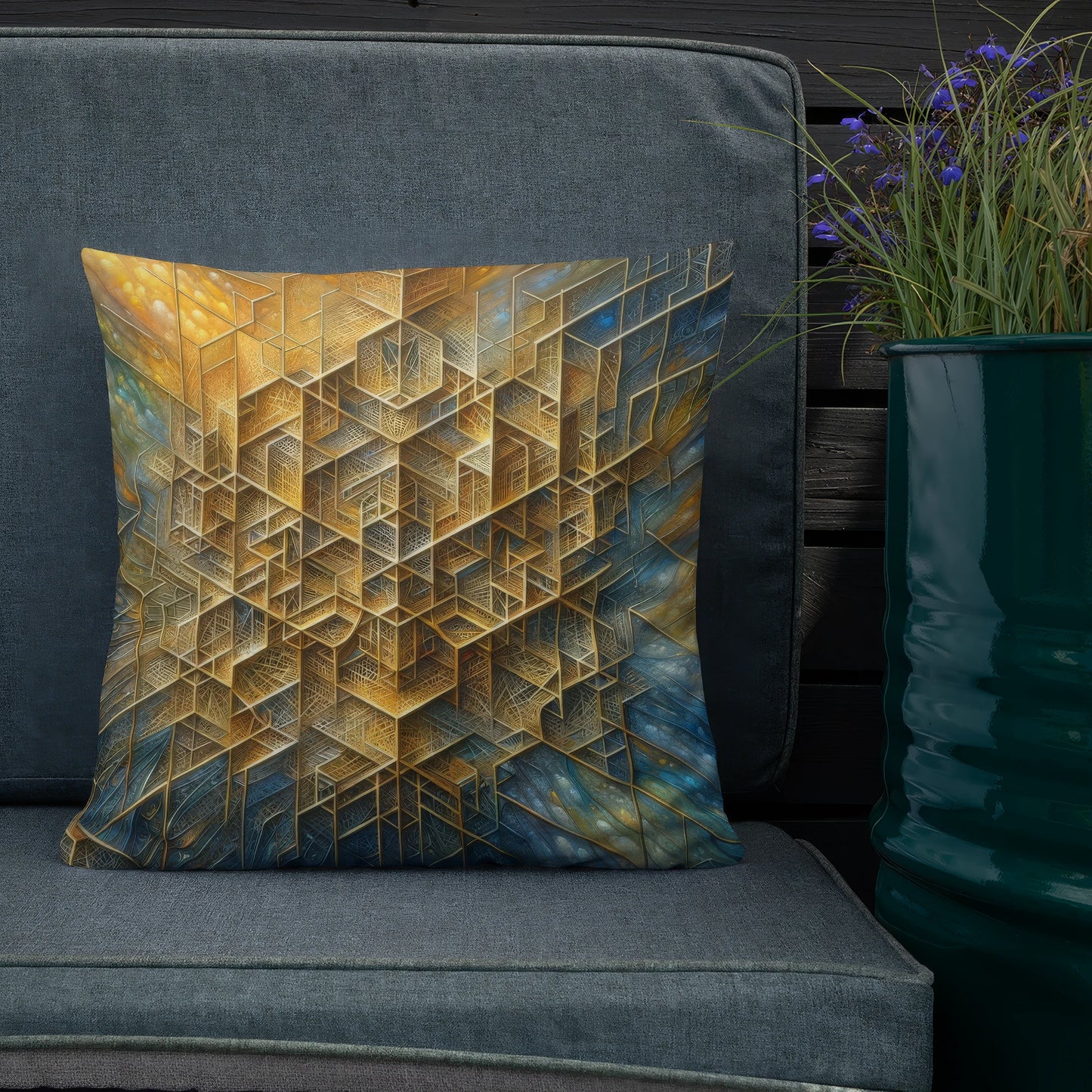 Abstract Art Pillow: Legacy's Lattice