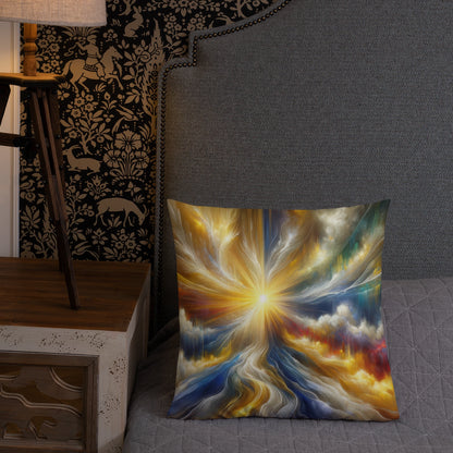 Abstract Art Pillow: Luminous Legacy