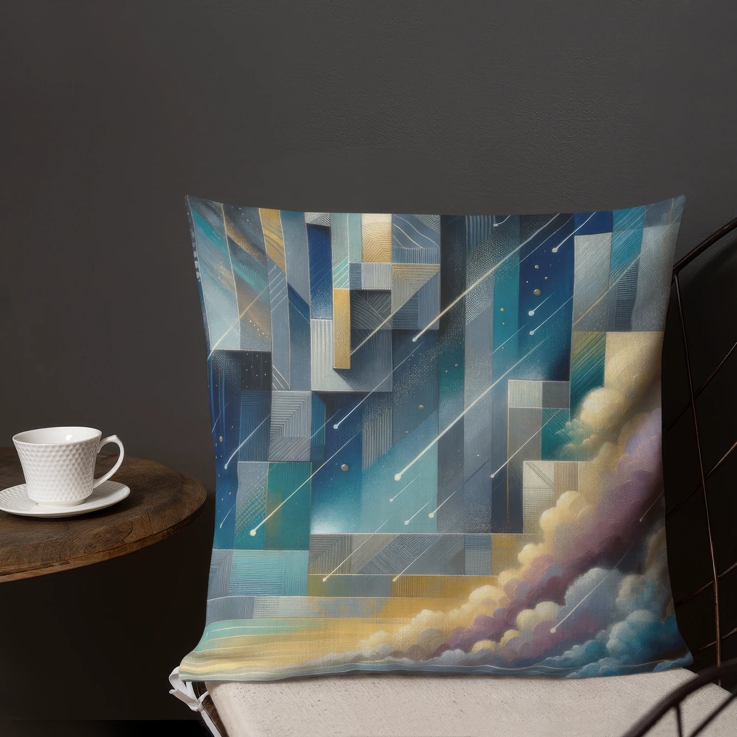 Abstract Art Pillow: Exploratory Echelons