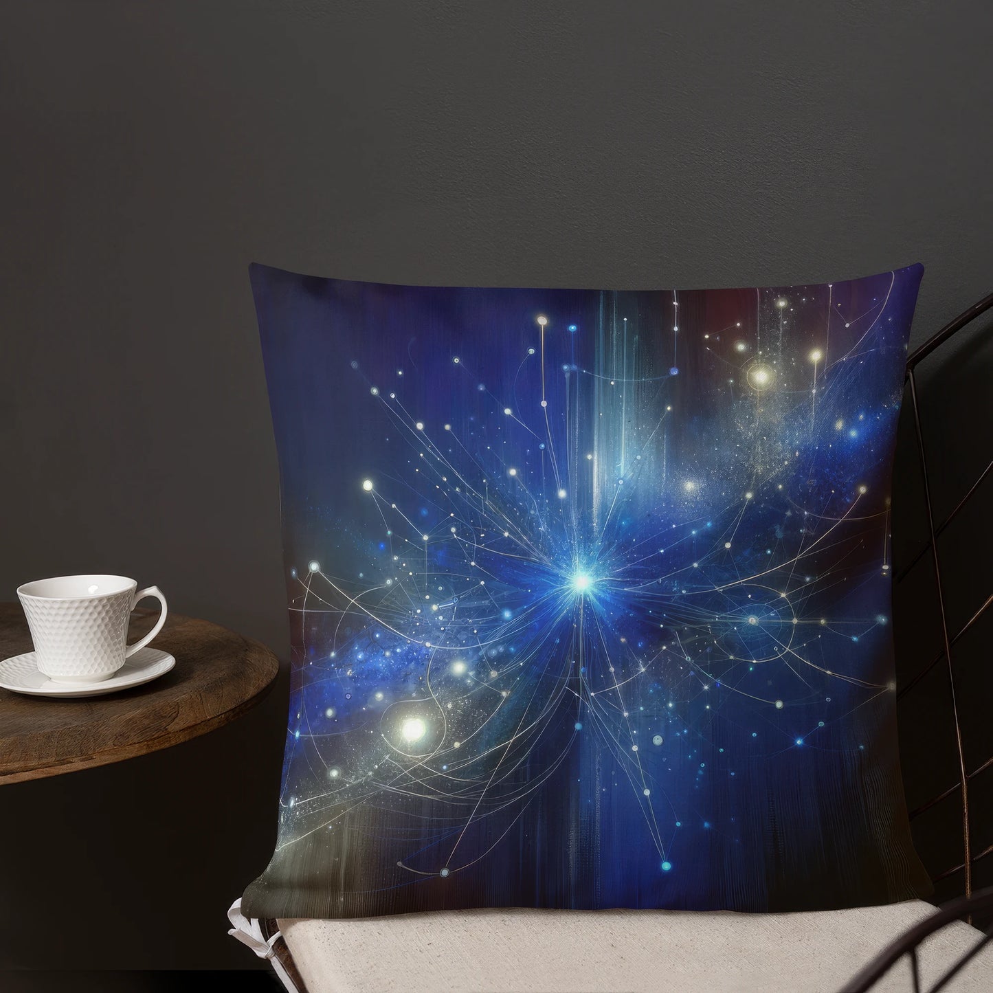 Abstract Art Pillow: Cognitive Constellation