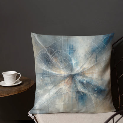 Abstract Art Pillow: Contemplative Convergence