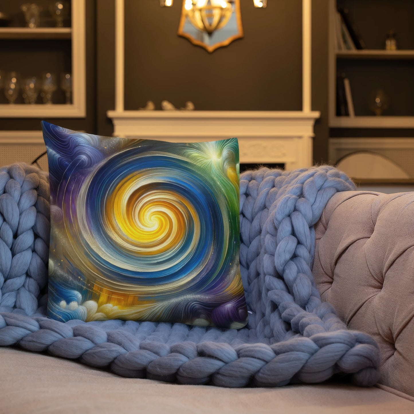 Abstract Art Pillow: Illuminated Integration