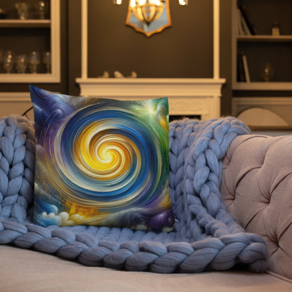 Abstract Art Pillow: Illuminated Integration