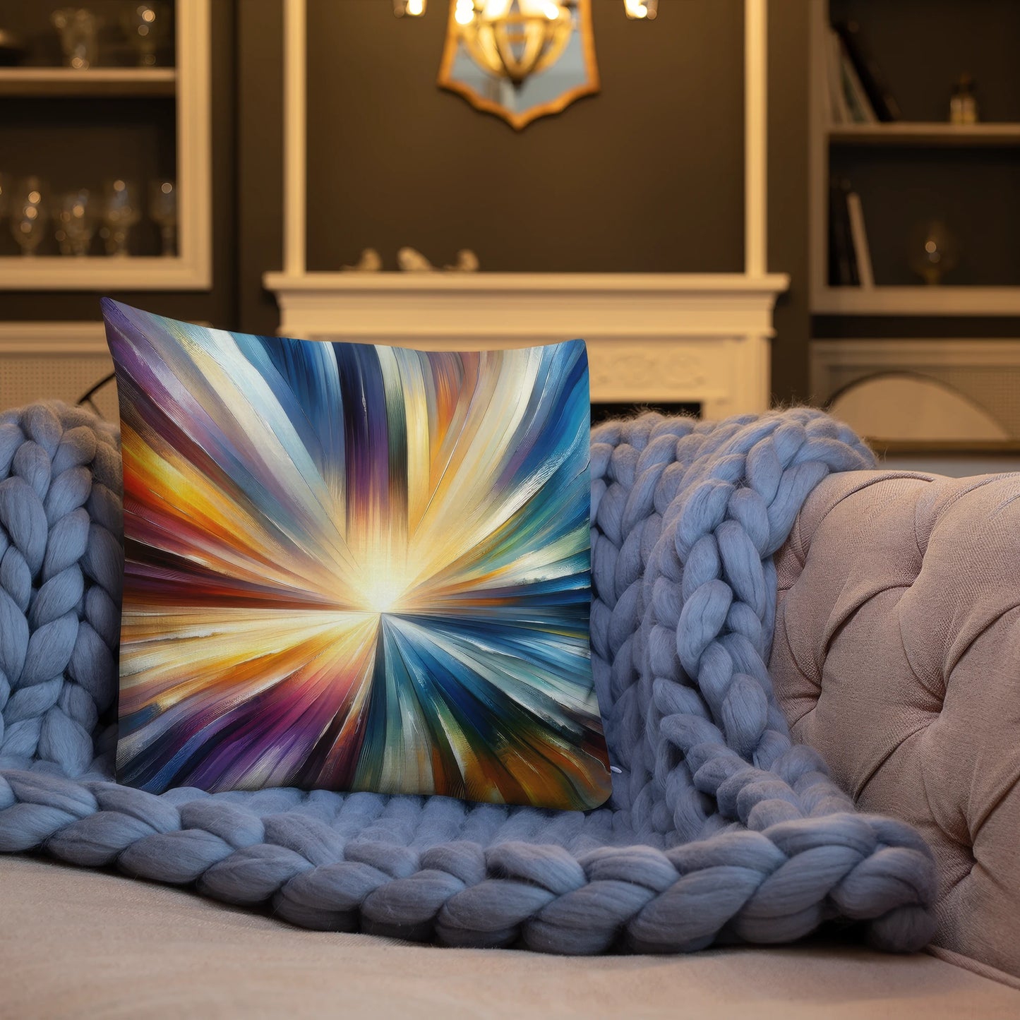 Abstract Art Pillow: Synthesis of Horizons