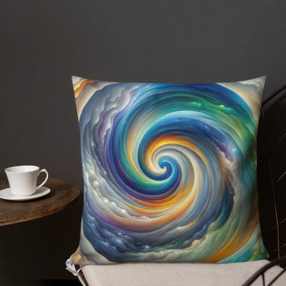 Abstract Art Pillow: Evolving Reflections