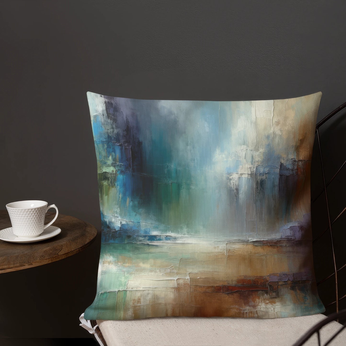 Abstract Art Pillow: Visionary Vistas