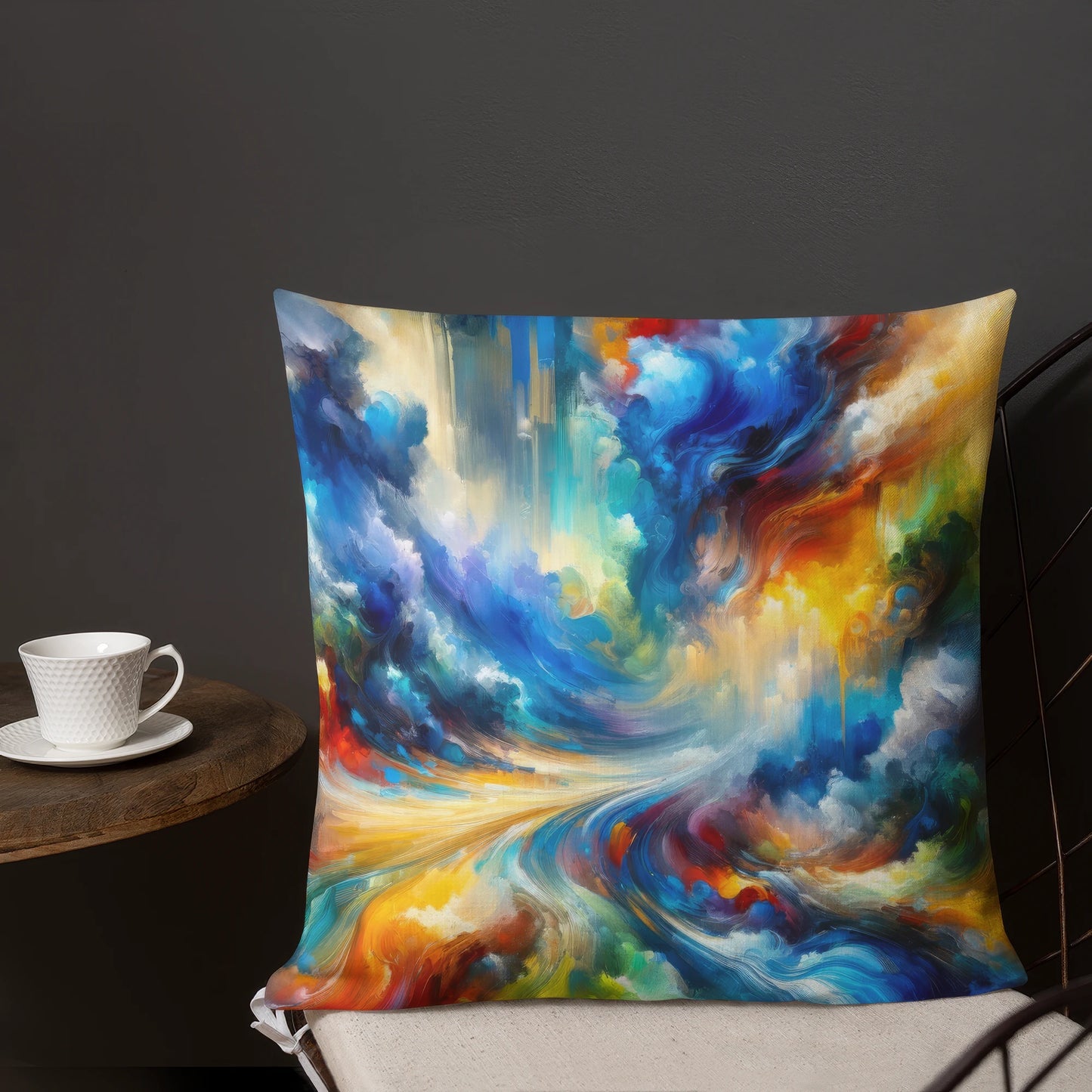 Abstract Art Pillow: Exploration Spectrum